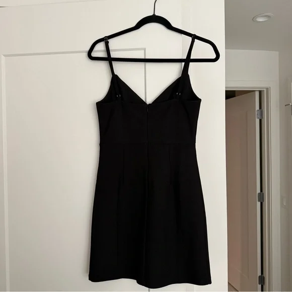 Hello Molly Black Mini Dress with Silver Bow - Picture 3 of 5